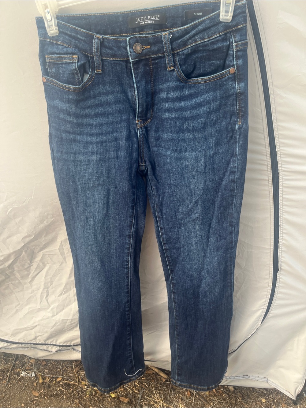 Judy Blue Indigo Cropped Straight-Leg Jeans